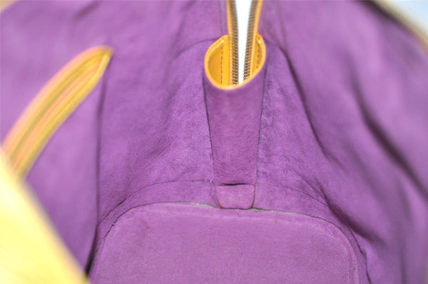 Authentic Louis Vuitton Epi Alma PM Hand Bag Yellow M52149 LV 7686I