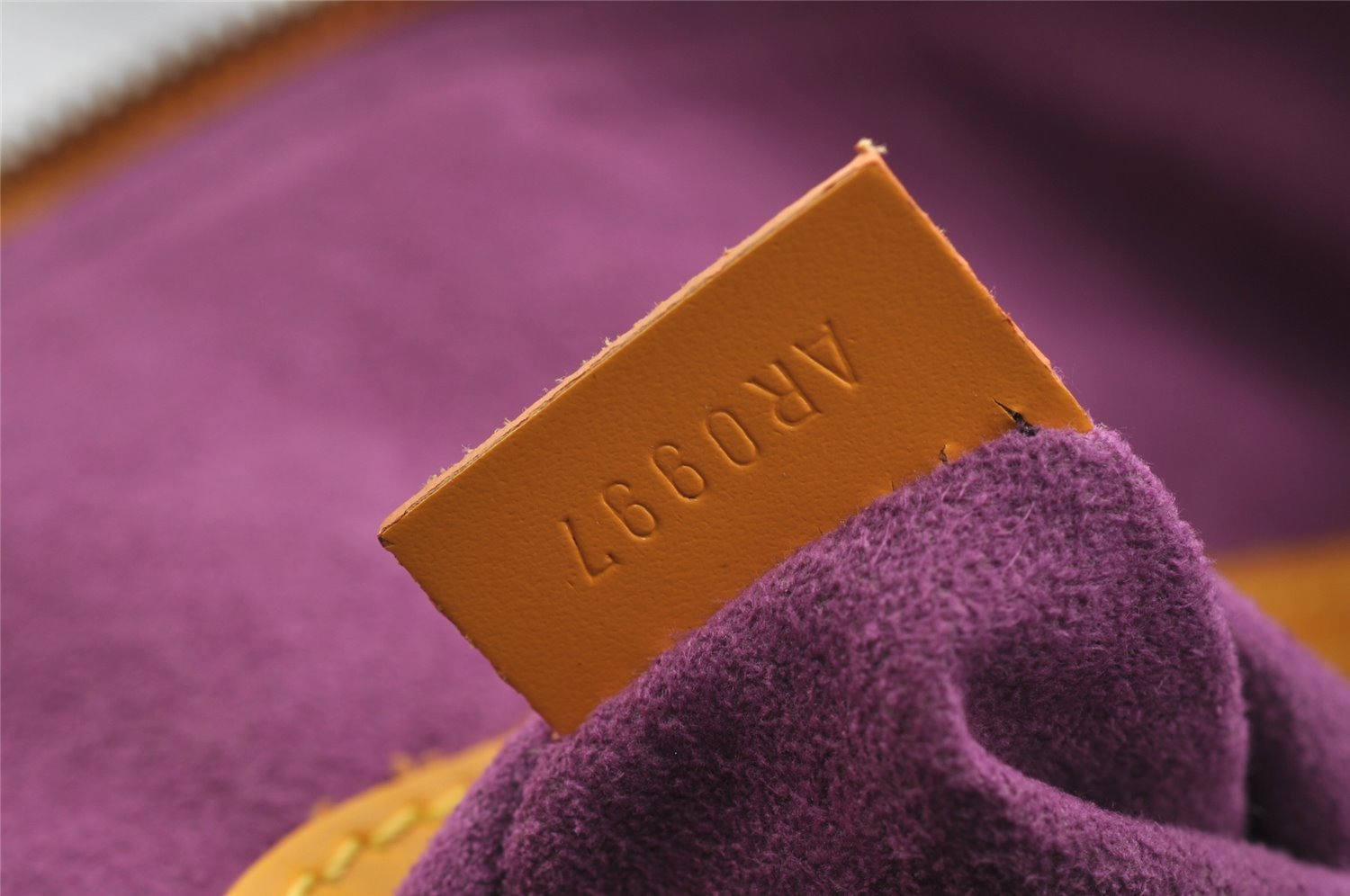 Authentic Louis Vuitton Epi Alma PM Hand Bag Yellow M52149 LV 7686I