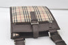 Authentic BURBERRY Nova Check Shoulder Cross Body Bag Canvas Leather Beige 7687K