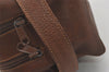 Authentic GUCCI Vintage Clutch Hand Bag Purse Leather Brown Junk 7689I