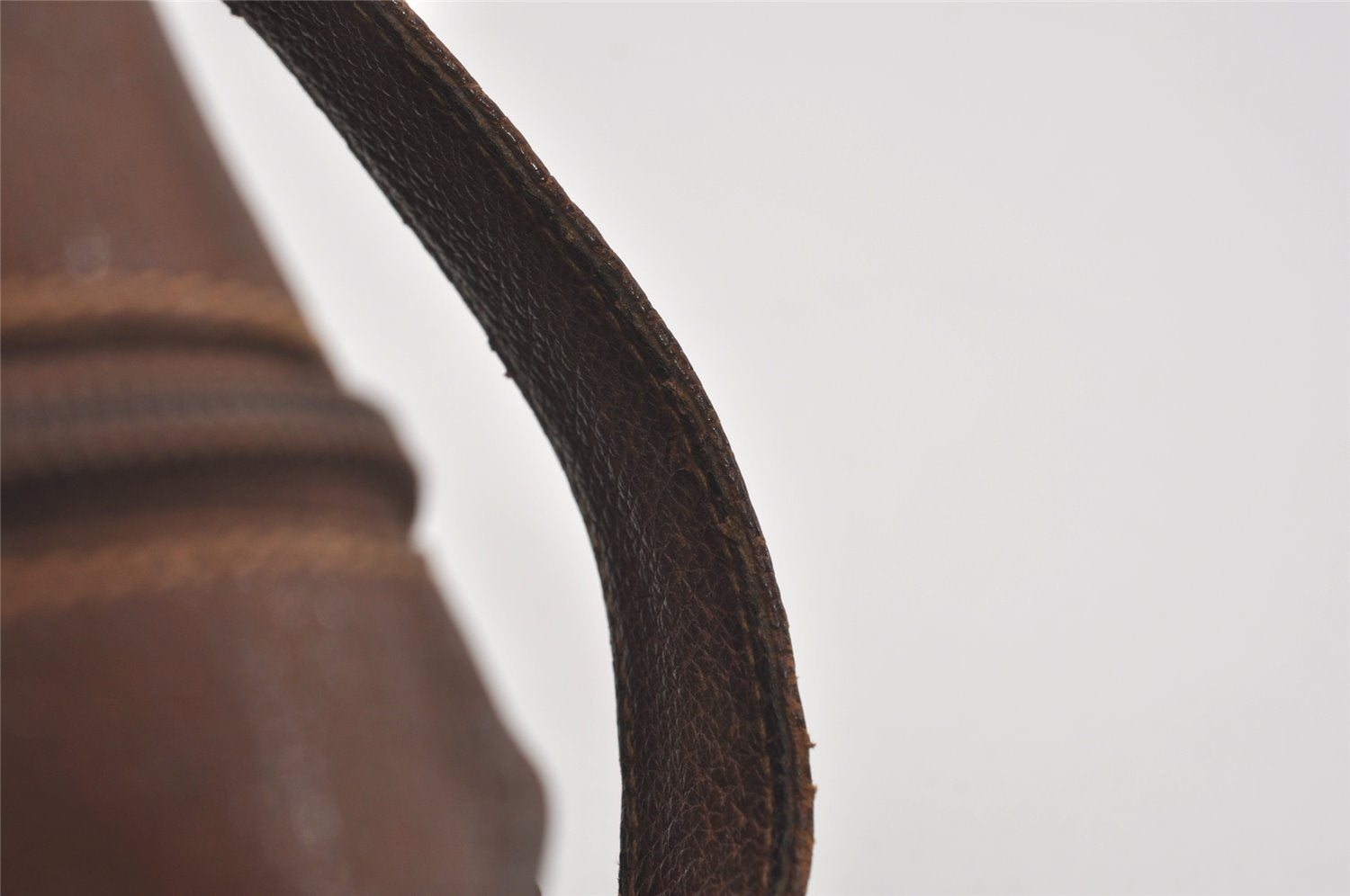 Authentic GUCCI Vintage Clutch Hand Bag Purse Leather Brown Junk 7689I