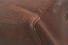 Authentic GUCCI Vintage Clutch Hand Bag Purse Leather Brown Junk 7689I