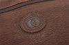 Authentic GUCCI Vintage Clutch Hand Bag Purse Leather Brown Junk 7689I