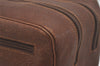 Authentic GUCCI Vintage Clutch Hand Bag Purse Leather Brown Junk 7689I