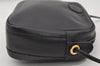 Authentic GUCCI Vintage Shoulder Cross Body Bag Purse Leather Black 7690I