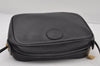 Authentic GUCCI Vintage Shoulder Cross Body Bag Purse Leather Black 7690I