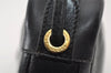 Authentic GUCCI Vintage Shoulder Cross Body Bag Purse Leather Black 7690I