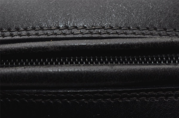 Authentic GUCCI Vintage Shoulder Cross Body Bag Purse Leather Black 7690I