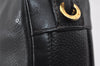 Authentic GUCCI Vintage Shoulder Cross Body Bag Purse Leather Black 7690I