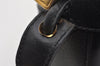 Authentic GUCCI Vintage Shoulder Cross Body Bag Purse Leather Black 7690I