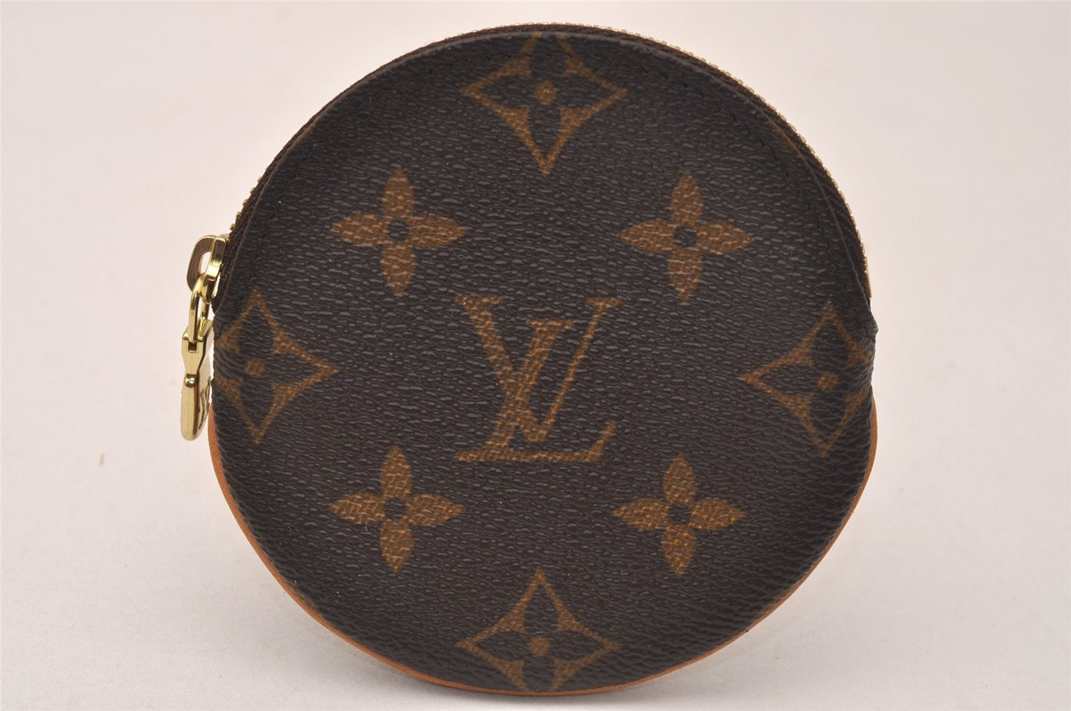 Authentic Louis Vuitton Monogram Porte Monnaie Rond Coin Purse M61926 LV 7690J