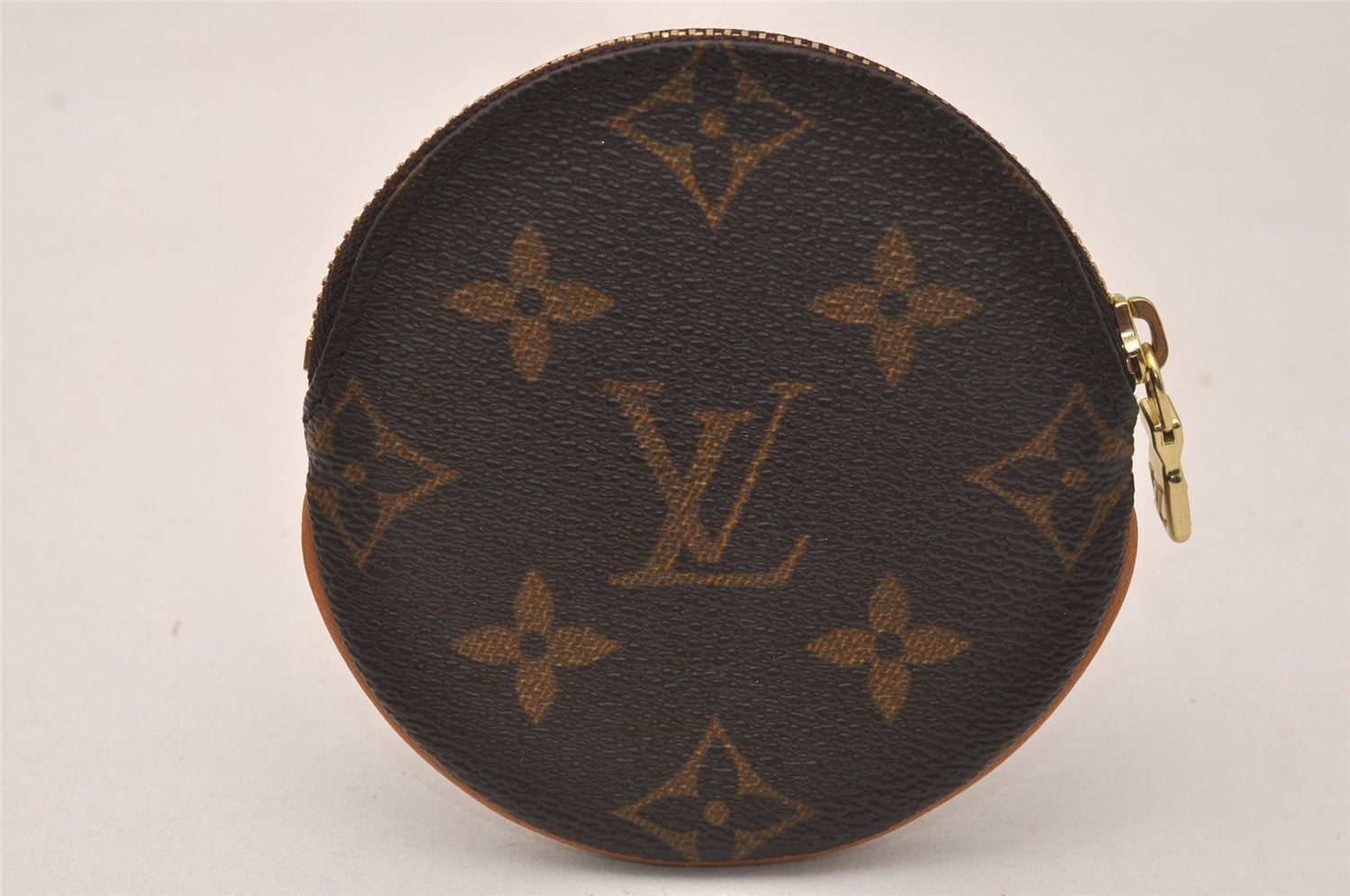 Authentic Louis Vuitton Monogram Porte Monnaie Rond Coin Purse M61926 LV 7690J