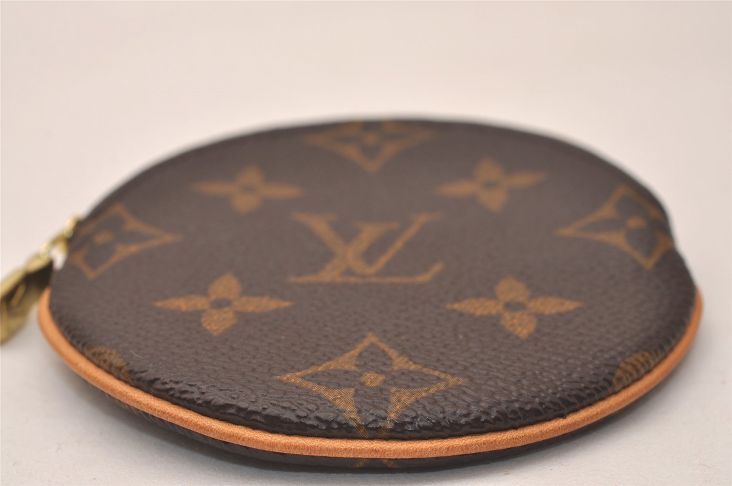 Authentic Louis Vuitton Monogram Porte Monnaie Rond Coin Purse M61926 LV 7690J