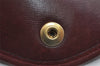 Authentic CELINE Macadam Blason Pattern Clutch Bag Suede Leather Bordeaux 7691I