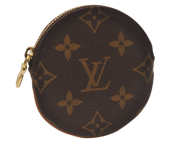 Authentic Louis Vuitton Monogram Porte Monnaie Rond Coin Purse M61926 LV 7691J