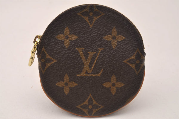 Authentic Louis Vuitton Monogram Porte Monnaie Rond Coin Purse M61926 LV 7691J