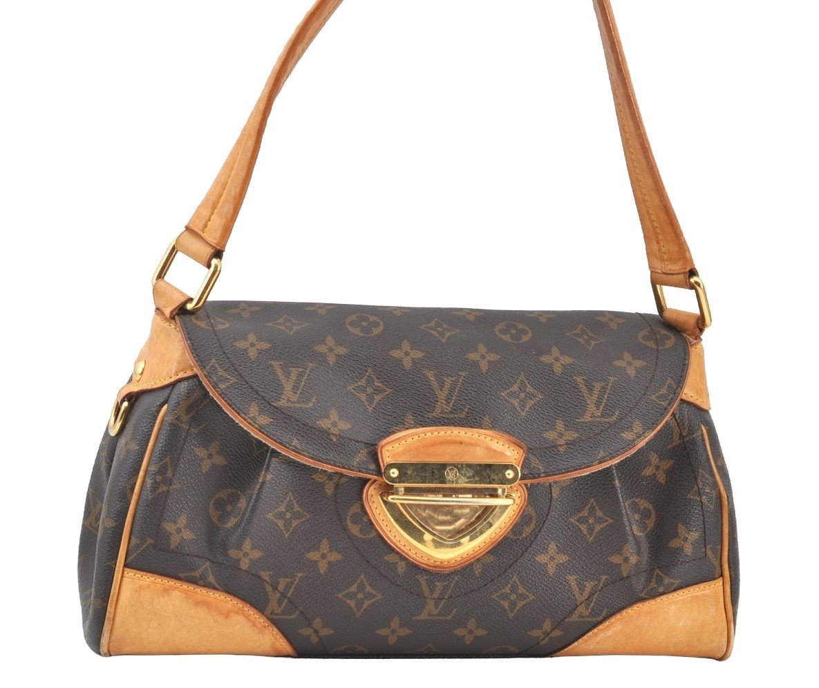 Authentic Louis Vuitton Monogram Beverly MM Shoulder Hand Bag M40121 LV 7692H