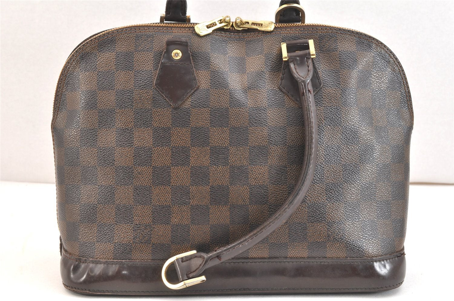 Authentic Louis Vuitton Damier Alma Hand Bag Purse N51131 LV Junk 7692K