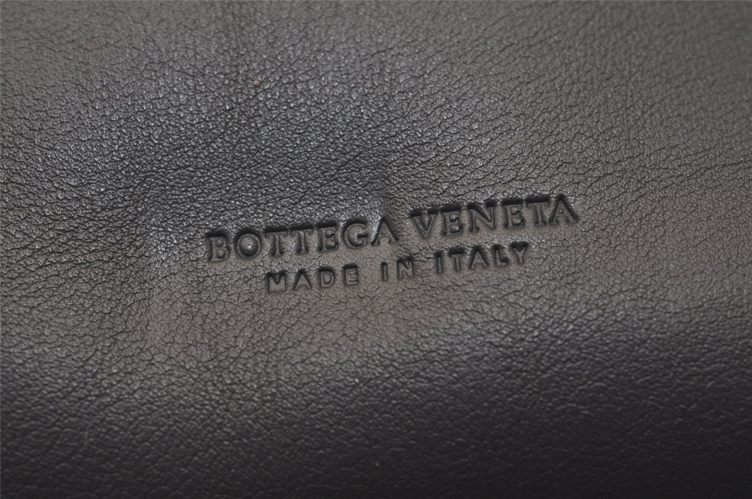 Authentic BOTTEGA VENETA Intrecciomirage Clutch Hand Bag Leather Gray 7693J