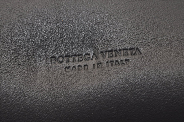 Authentic BOTTEGA VENETA Intrecciomirage Clutch Hand Bag Leather Gray 7693J