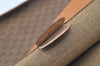 Authentic GUCCI Web Sherry Line Micro GG Documents Case PVC Leather Brown 7693K