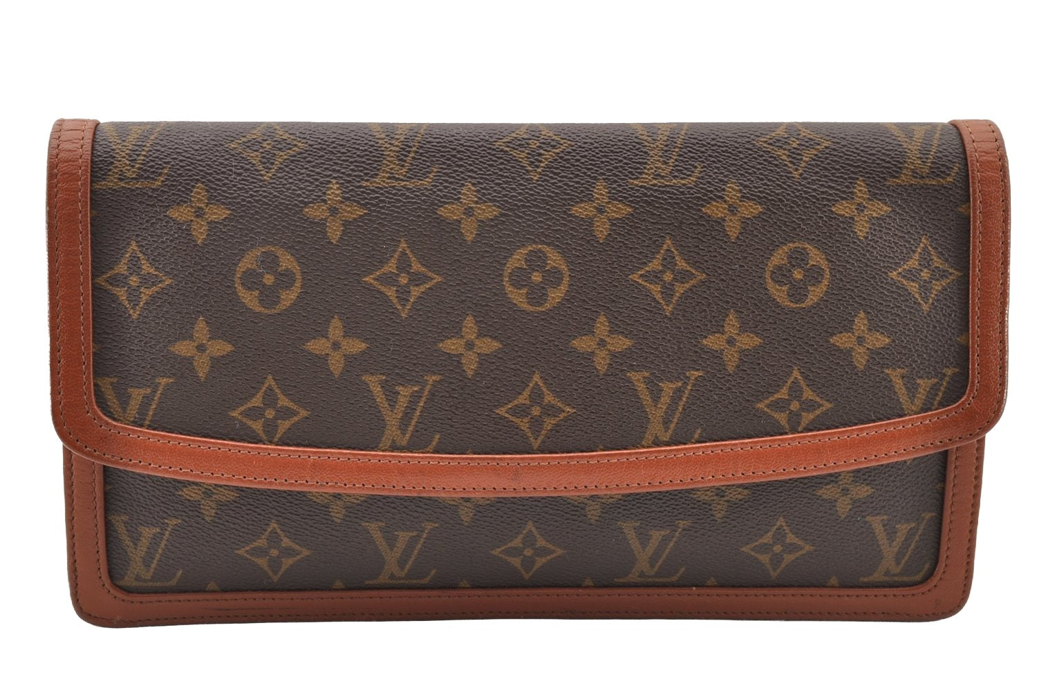 Authentic Louis Vuitton Monogram Pochette Dame GM M51810 Clutch Hand Bag 7694I