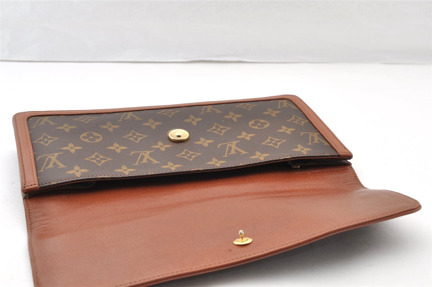 Authentic Louis Vuitton Monogram Pochette Dame GM M51810 Clutch Hand Bag 7694I