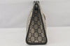 Authentic GUCCI Vintage GG Plus Clutch Hand Bag Purse PVC Leather Navy 7694K