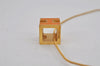 Authentic HERMES Cage De Ash H Cube Pendant Necklace Gold Orange Box 7695J