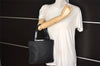 Authentic PRADA Nylon Tessuto Leather Shoulder Hand Bag Purse Black 7695K