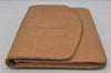 Authentic CHANEL Caviar Skin Vintage CC Logo Long Wallet Purse Beige Junk 7697J