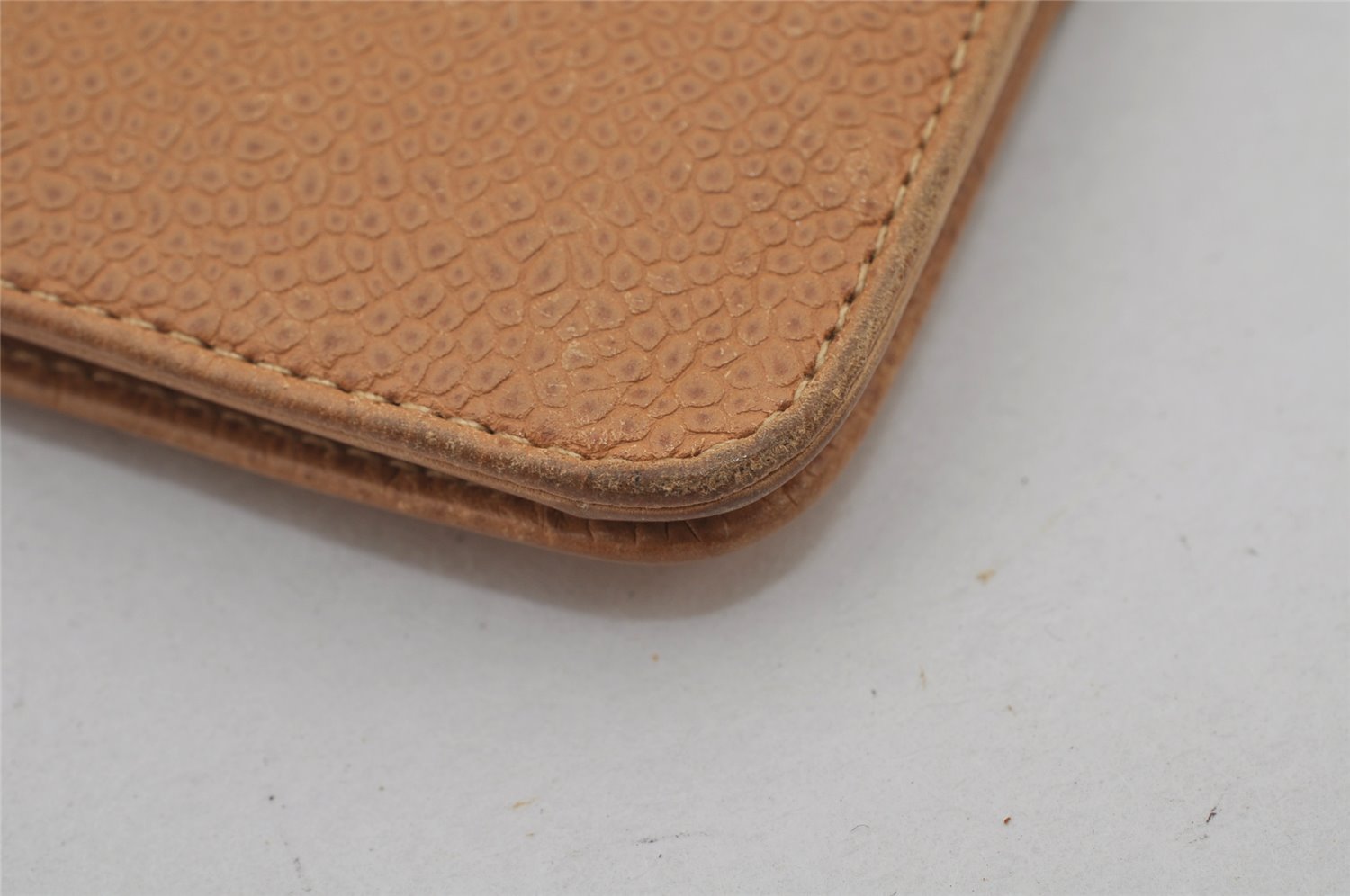 Authentic CHANEL Caviar Skin Vintage CC Logo Long Wallet Purse Beige Junk 7697J