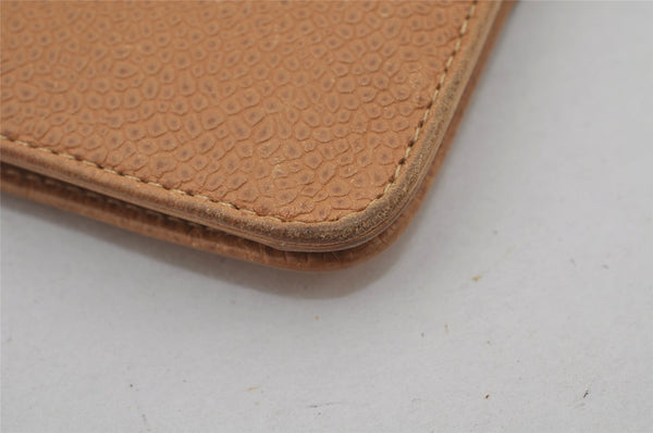 Authentic CHANEL Caviar Skin Vintage CC Logo Long Wallet Purse Beige Junk 7697J