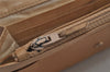 Authentic CHANEL Caviar Skin Vintage CC Logo Long Wallet Purse Beige Junk 7697J