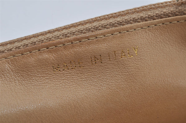 Authentic CHANEL Caviar Skin Vintage CC Logo Long Wallet Purse Beige Junk 7697J