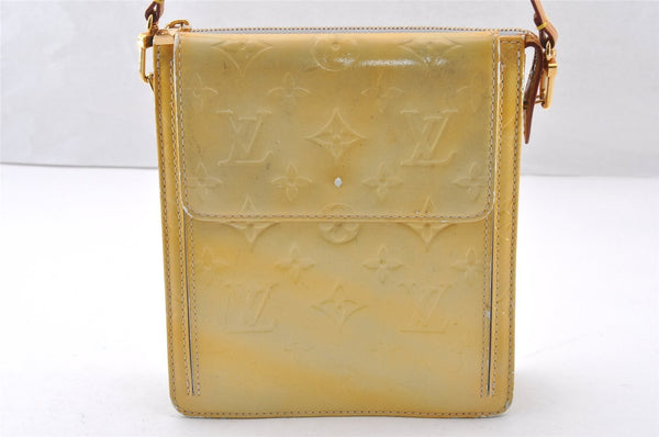 Auth Louis Vuitton Monogram Vernis Mott Shoulder Hand Bag Yellow M91030 LV 7699I
