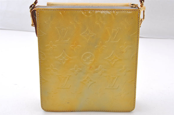 Auth Louis Vuitton Monogram Vernis Mott Shoulder Hand Bag Yellow M91030 LV 7699I