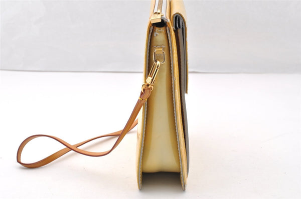 Auth Louis Vuitton Monogram Vernis Mott Shoulder Hand Bag Yellow M91030 LV 7699I