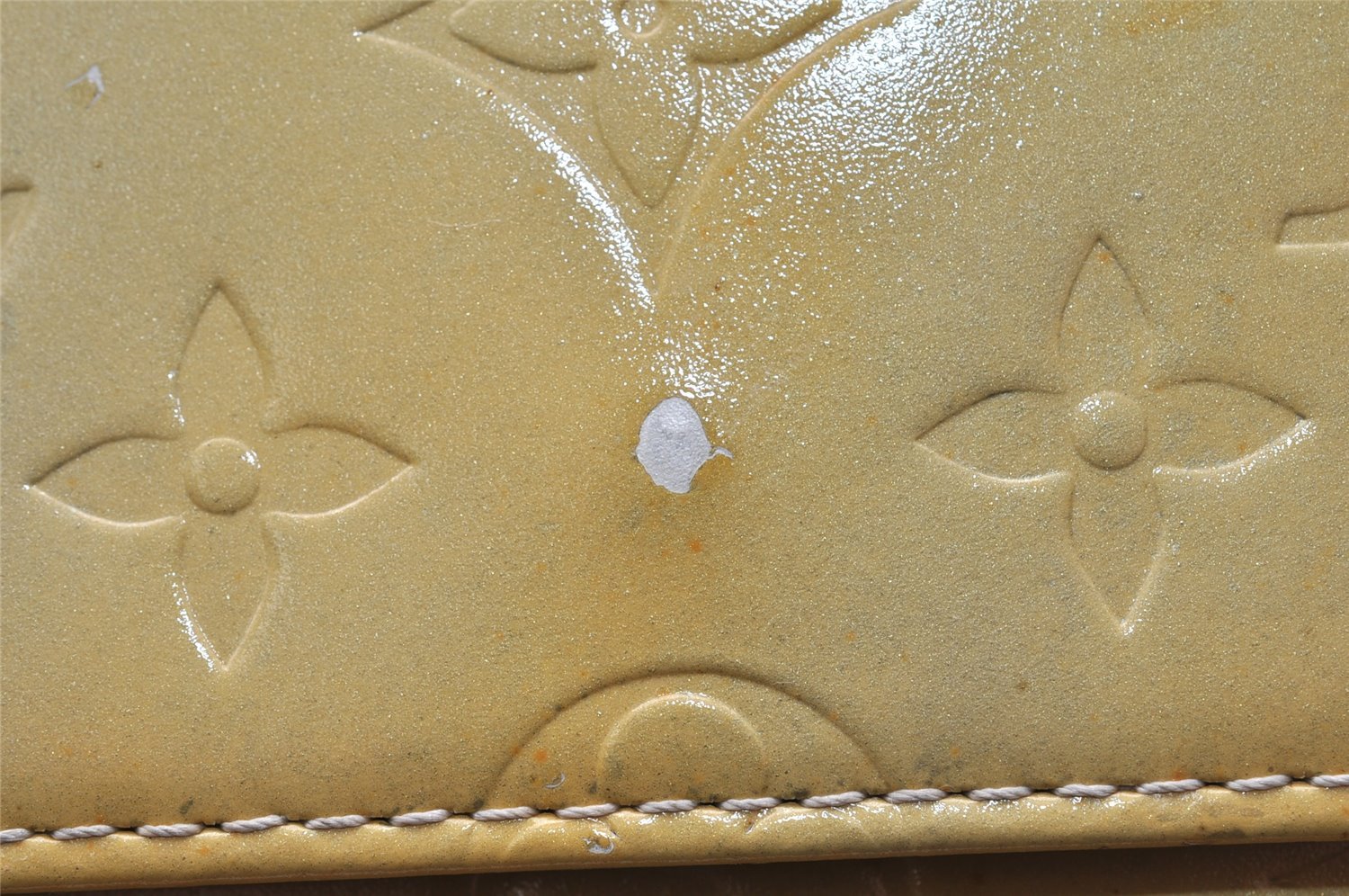 Auth Louis Vuitton Monogram Vernis Mott Shoulder Hand Bag Yellow M91030 LV 7699I