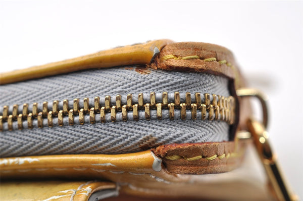 Auth Louis Vuitton Monogram Vernis Mott Shoulder Hand Bag Yellow M91030 LV 7699I