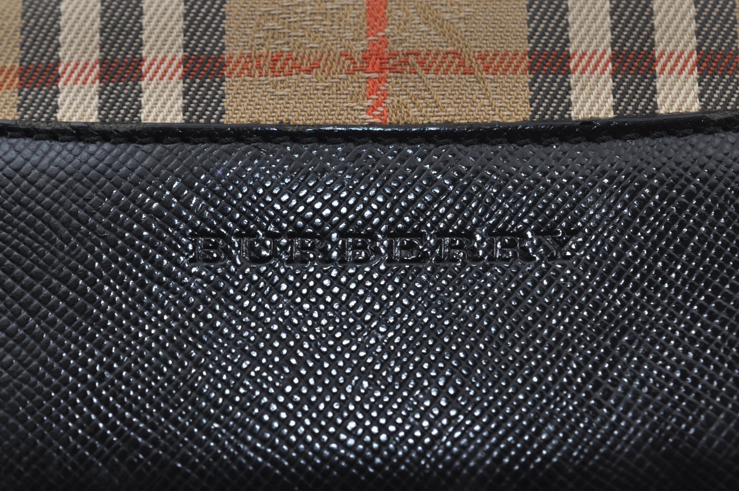 Authentic BURBERRY Nova Check Canvas Leather Hand Tote Bag Purse Beige 7700J