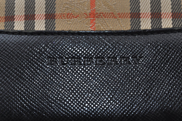 Authentic BURBERRY Nova Check Canvas Leather Hand Tote Bag Purse Beige 7700J