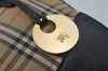 Authentic BURBERRY Nova Check Canvas Leather Hand Tote Bag Purse Beige 7700J