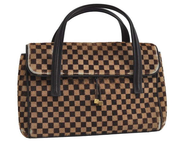 Authentic Louis Vuitton Damier Sauvage Lion Hand Bag M92131 LV 7703I