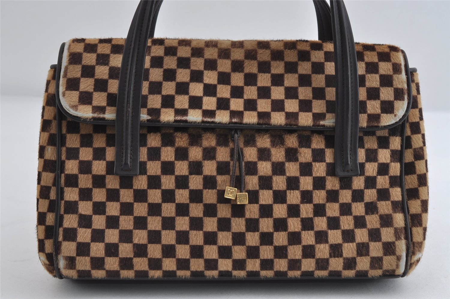 Authentic Louis Vuitton Damier Sauvage Lion Hand Bag M92131 LV 7703I