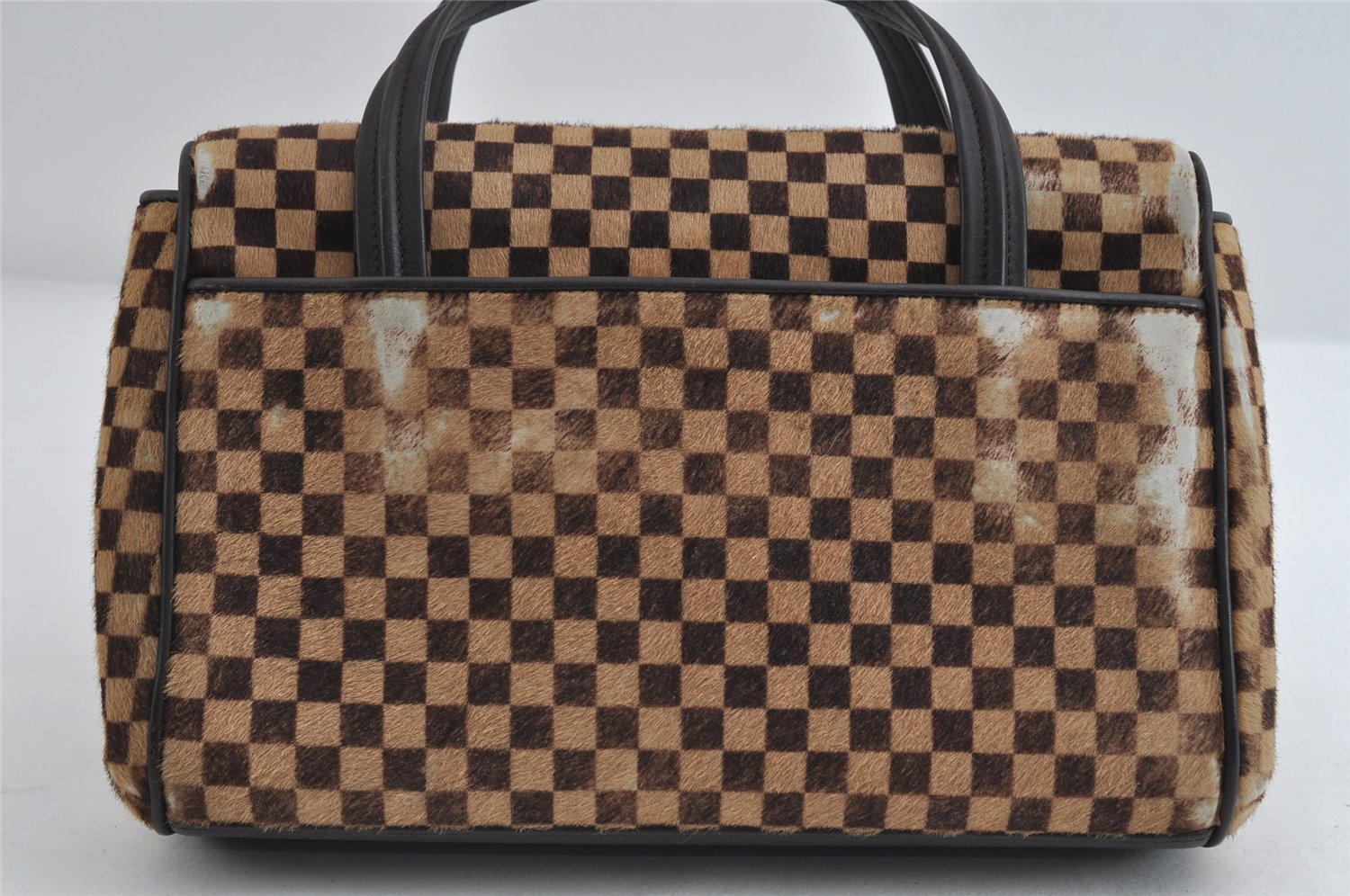 Authentic Louis Vuitton Damier Sauvage Lion Hand Bag M92131 LV 7703I