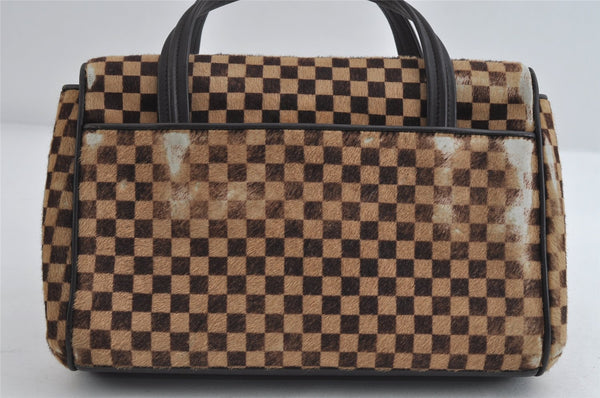 Authentic Louis Vuitton Damier Sauvage Lion Hand Bag M92131 LV 7703I