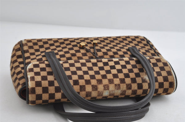 Authentic Louis Vuitton Damier Sauvage Lion Hand Bag M92131 LV 7703I