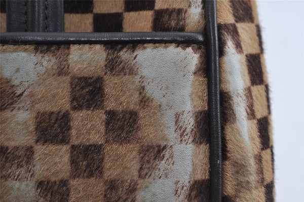 Authentic Louis Vuitton Damier Sauvage Lion Hand Bag M92131 LV 7703I