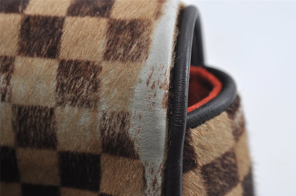 Authentic Louis Vuitton Damier Sauvage Lion Hand Bag M92131 LV 7703I